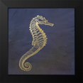 thumbnail image 2 of Murdock, Ramona 12x12 Black Modern Framed Museum Art Print Titled - Golden Seahorse, 2 of 5