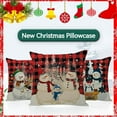 thumbnail image 3 of Yidarton Linen Christmas Pillowcase Car Sofa Cushion Cover Printing Pattern Pillow Case, 3 of 6