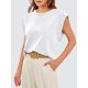 thumbnail image 3 of Blusas WIHOLL Summer para mujer, manga corta, color blanco, talla L, 3 of 5