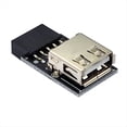 thumbnail image 3 of 3X 9Pin to 1 Port USB Adapter Connector PC Internal Motherboard 9Pin to USB2.0 Type A Female Converter, 3 of 9