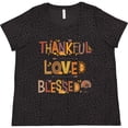 thumbnail image 3 of Inktastic Thankful Loved Blessed Women's Plus Size T-Shirt, 3 of 5
