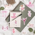 thumbnail image 4 of Jiibva 50Pcs Ballet Dance Stickers Laptop Car Scrapbook Phone Skateboard Suitcase Luggage Bike Dacing Movements Ballerina Vinyl Waterproof Aesthetic Personalised Stickers, 4 of 7