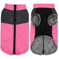 Dog Clothes Reflective Waterproof Pet Coat Winter Warm Dog Coat for Small Medium Large Dog Cat Clothes Polyester Pink