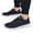 A Black, variant on Men's Slip On Walking Shoes Ultra Light Breathable Non Slip Basketball Shoes Casual Fashion Mesh Sneakers