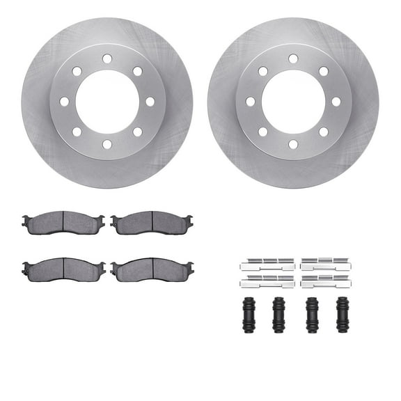 Dynamic Friction Company Front Brake Rotors with Ultimate Duty Performance Brake Pads includes Hardware 6412-40046