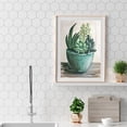 thumbnail image 4 of Juego de pintura de diamantes de mosaico de plantas suculentas, regalo de imagen de taladro redondo completo DIY 5D FLhrweasw Nuevo, 4 of 9