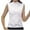 White, variant on WHLBF Tank Tops for Women Plus Size Lace High Neck Bottom Sleeveless Solid Color Slim Tops Stand-up Tank Black L