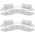 thumbnail image 1 of Juego de 2 estantes de ducha de esquina sin taladrar, estante de baño, soporte de jabón de ducha de acero inoxidable para baño, accesorios de baño con 8 pegatinas adhesivas, almacenamiento, 1 of 5