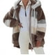 thumbnail image 1 of Gibobby Abrigo de peluche para mujer, Abrigo de Lana de Peluche para Mujer, Chaqueta con Capucha para otoño e Invierno, Sudaderas de Felpa cálidas Sueltas(Caqui,M), 1 of 5