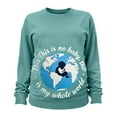 thumbnail image 3 of Hxshgdsn Maternity Clothes For Womens Pregnancy Sweatshirts Long Sleeves Funny Pullover Crew Neck Tops With Graphic Printed Light Blue M, 3 of 6