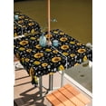 thumbnail image 2 of Outdoor Tablecloths with Umbrella Hole & Zipper, Black Yellow Sunflower 60x60 Inch Square Tablecloths, Summer Botanical Farmhouse Floral Waterproof Table Cloth, Patio/Pool/Picnic Table Covers, 2 of 8
