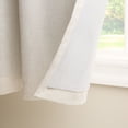 thumbnail image 5 of TOWN & COUNTRY LUXE Davos Solid Linen Texture Indoor Curtains, 100% Blackout with Energy Efficient Lining, Back Tab/Rod Pocket Top, 2-Pack Set, Natural Linen, 50"x96", 5 of 12