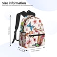 thumbnail image 4 of Daiia Watercolor Floral With Butterflies School Backpack for Men Women, Unisex Large Waterproof Bookbag Schoolbag Casual Daypack for High School/College/Teens/Travel/Work Black, 4 of 8