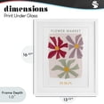 thumbnail image 4 of Stupell Industries Eclectic Muted Dublin Flower Market White Framed Print Under Glass, 13 x 16, by Lucille Price, 4 of 8