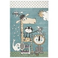 thumbnail image 2 of SAFAVIEH Carousel Kids Talisha Sunshine Animals Area Rug, Ivory/Blue, 5'3" x 7'6", 2 of 10