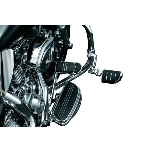 Kuryakyn 8016 Motorcycle Foot Control Component: Longhorn Offset Footpeg Mounts, Chrome, 1 Pair