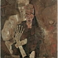 thumbnail image 3 of Egon Schiele 15x15 Black Modern Framed Museum Art Print Titled - Self-Seer II (Death and Man) (1911), 3 of 5