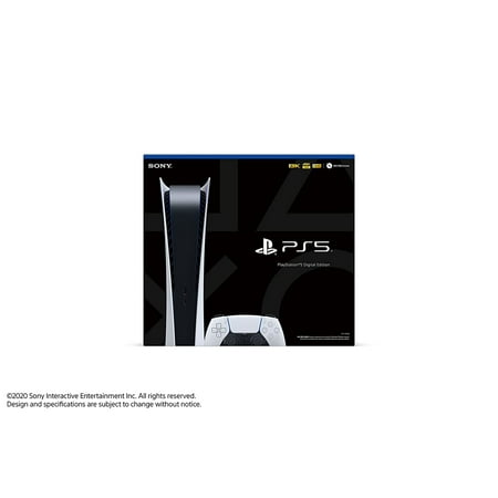 PlayStation 5 Digital - White 825GB SSD Console with Wireless Controller - All Digital Version - 2023 Model