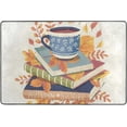 thumbnail image 4 of SKYSONIC 36x24in Autumn Coffee Books Area Rug, Fall Yellow Leaf Non-Slip Floor Carpet for Indoor Living Dining Room Bedroom, 4 of 7