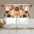 thumbnail image 5 of Birds with Chocolate Bars Tier Curtains for Kitchen 57x24 Inch Semi Sheer Light Filtering Half Window Curtains 2 Panels, 5 of 8