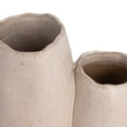 thumbnail image 5 of Creative Co-Op 2-Tone Stoneware Vase with 2 Sections and Reactive Glaze, White and Beige, 5 of 5