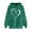Green, variant on YUGYXL Womens Heart Print Sweatshirts Classic Fit Long Sleeve Hoodies Fashion Drawstring Comfy Hooded with Front Pocket Black XXL