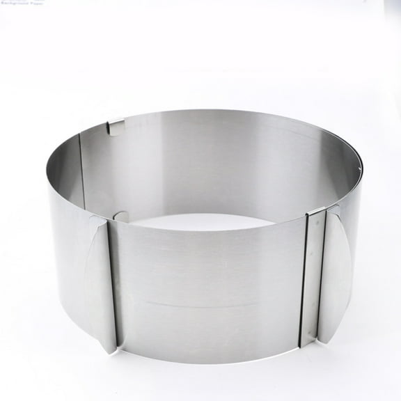 IDEANATEGRATE Adjustable Stainless Steel Cake Mold, 6 to 12 Inch, Baking Tool for Cakes and Pastries