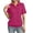 Hot Pink, variant on BXJX Womens Cotton Polo Shirts, Short Sleeves Collared V-Neck Casual Summer Tops Purple Size L