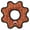 Red, variant on Tuffy Mega Gear Ring Brick Durable Squeaky Plush Dog Toy