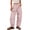 Pink, variant on Women's Retro Stripe/Print Wide Leg Denim Trousers Mid Rise Relaxed Fit Barrel Jeans with Pockets for Bohemian Style