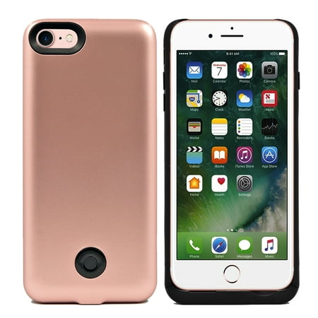 IPhone 7 External Battery Backup Case Charger Power Bank 3800mAh Rose (Best Iphone Power Bank 2019)