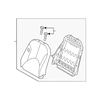 Genuine OE Hyundai Seat Back Assembly - 88400-1R390-SDP