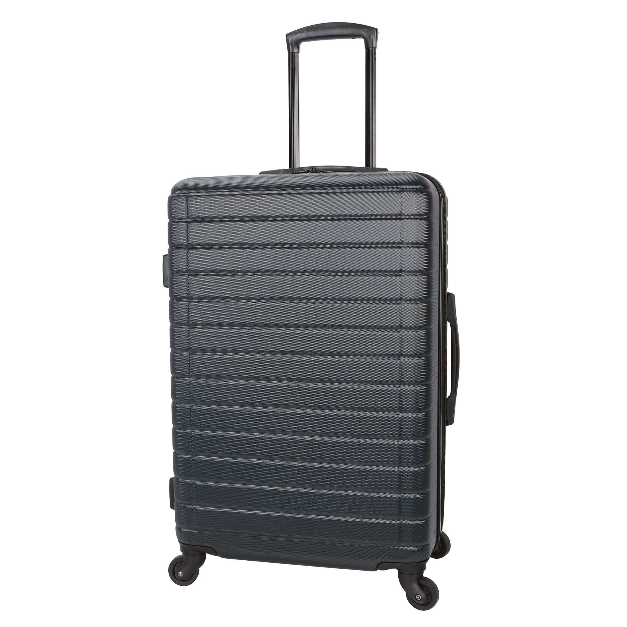 Protégé Vacationer 24-inch Checked Expandable Hardside Luggage With 360-Spinner Wheels and Divider Pockets, Dark Grey