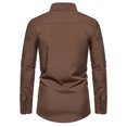 thumbnail image 3 of Men's Solid Color Classic Dress Shirts - Long Sleeve Stretch Wrinkle-Free Formal Business Casual Button Down Shirts, 3 of 7