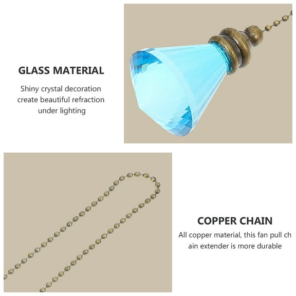 Masteelf  2 Pcs Ceiling Fan Lights Decorative Chain Connector Lamp Pendants