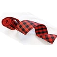thumbnail image 4 of Red and Black Wired Edge Ribbon | 2.5” X 5 Yards | Wide Buffalo Plaid Design | Gingham Ribbon for Christmas Decoration 15' x 2 1/2 inch Wide, 4 of 7