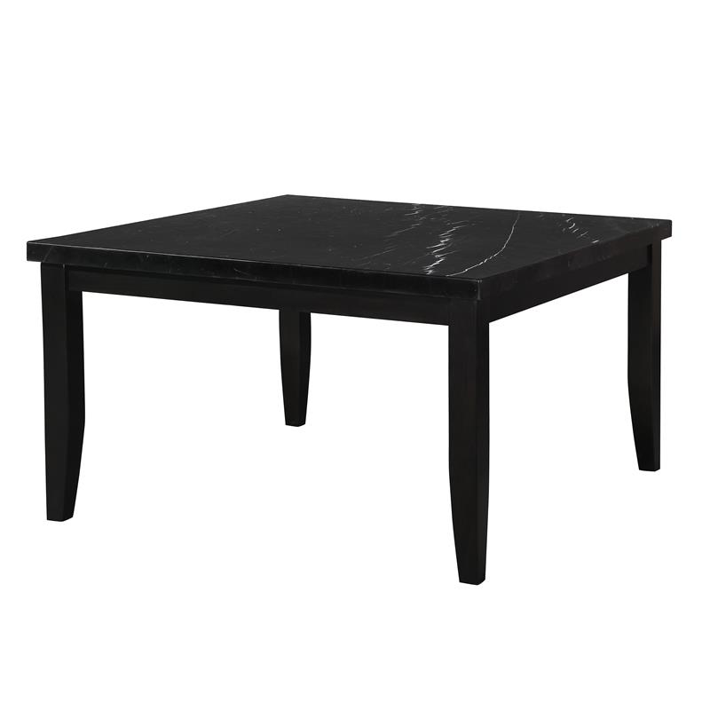 Steve Silver Markina Square Black Marble Top Dining Table