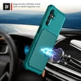 thumbnail image 7 of Tarise Galaxy A54 5G Wallet Case, RFID Blocking Card Holder Slot Kickstand Magnetic Button Closure Women Men Heavy Duty Shockproof Rugged Back Case Cover for Samsung Galaxy A54 5G 2023, Green, 7 of 7