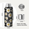 thumbnail image 7 of 20 Oz Black Sunflower Coffee Tumbler Double Wall Insulated Stainless Steel Water Bottle | Metal Reusable Thermoses Flask with Cup Cap | Leak & Sweat Proof with Anti-Dust Lid, 7 of 7