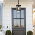 thumbnail image 5 of LNC 1-Light Black Square Outdoor Pendant Light with Glass,H11"×L6", 5 of 11