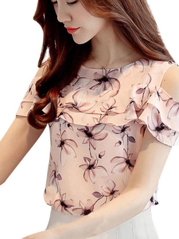 printed chiffon tops
