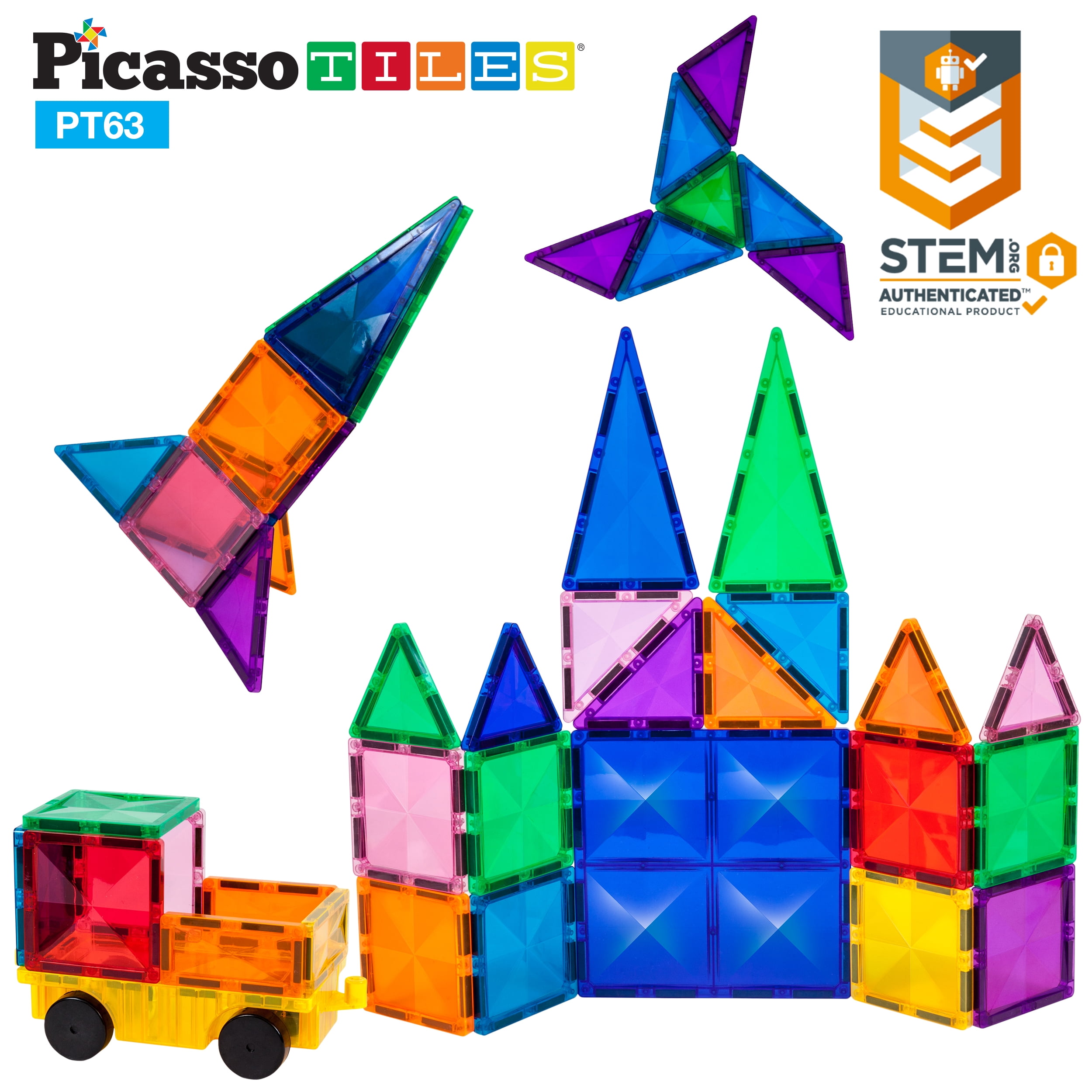 20 Piece Kids Magnetic Blocks Building Toys For Boys Girls Magnet Tiles Kit 