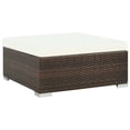 thumbnail image 4 of vidaXL 7 Piece Garden Lounge Set with Cushions Poly Rattan Brown, 4 of 9