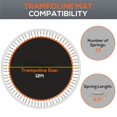 thumbnail image 3 of Soozier Tapis de Remplacement pour Trampoline Rond de 12 Pi, Tissu PP Orange avec 72 Crochets en V, Convient aux Ressorts de 5,5 Pouces, Tapis de Saut Robuste Résistant aux UV pour les Loisirs Extérieurs dans la Cour Arrière, 3 of 7
