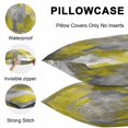 thumbnail image 5 of Yellow Grey Throw Pillow Covers 16x16 Inch Set of 2, Abstract Art Oil Painting Modern Geometric Waterproof Outdoor Pillow Covers, Decorative Cushion Pillowcases for Couch, Sofa, Bed, Garden, Patio, 5 of 9