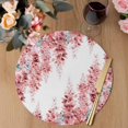 thumbnail image 3 of Red Wisteria Round 15 Inch Placemats Set of 4, Sprinng Summer Pastoral Flowers Botanical HeatResistant Non Slip Place Mats for Dining Table, Wipeable Braided Kitchen Table Mats for Housewarming, 3 of 9