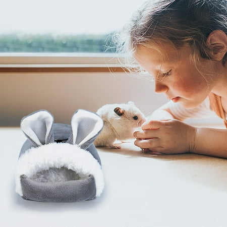 New Release Mini Hamster Nests Golden Bear Cotton Nests Hamster Warm Winter Detachable Nests Cute Cute Nests Honey Bag Vsgery arctic fleece grey