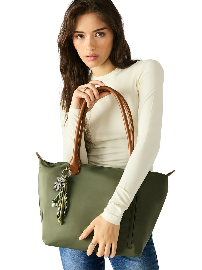 No Boundaries Women's Tote Bag, Olive - Walmart.com