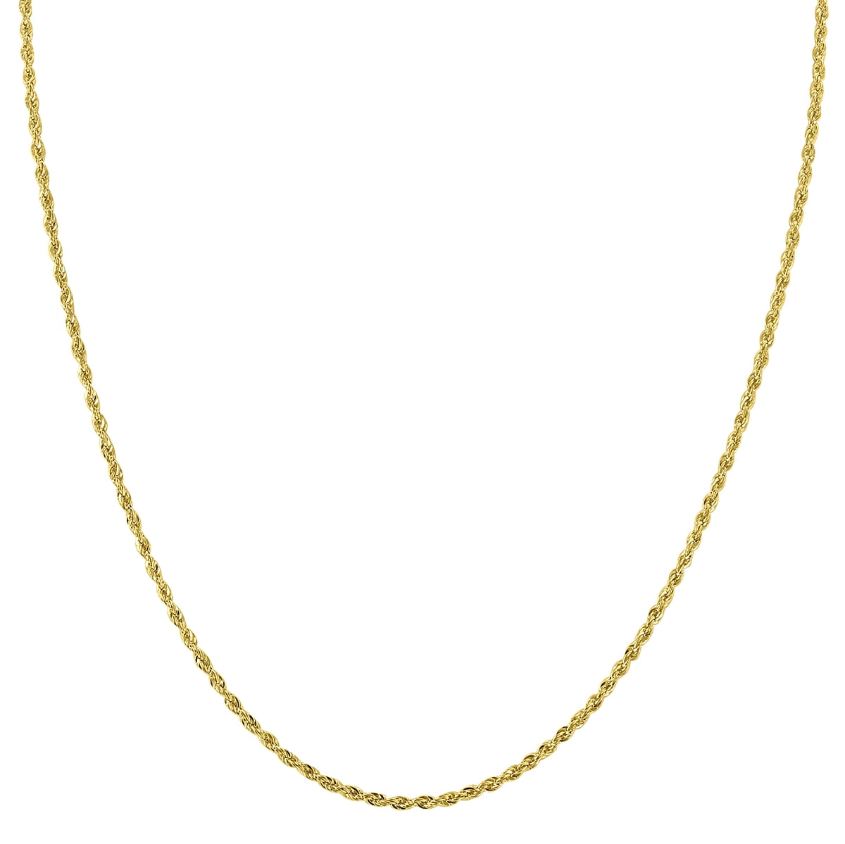 10K Yellow Gold 1.5MM Sparkle Rope Chain With Lobster Clasp - 16 Inch