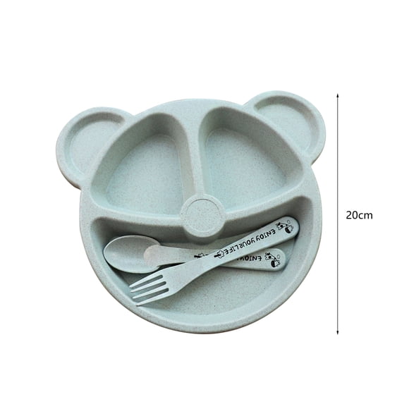 Cuenco Para Bebé, Cuchara Y Tenedor, Vajilla Para Alimentación, Sin Bpa, Oso De Dibujos Animados, Platos Para Niños, Juego De Vajilla Para Comer Para Bebés, Plato De Entrenamiento Anti-Calor Minnieouse BA000558-00